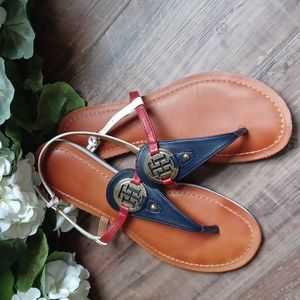 🌺 Flat T-Strap Sandals by Tommy Hilfiger